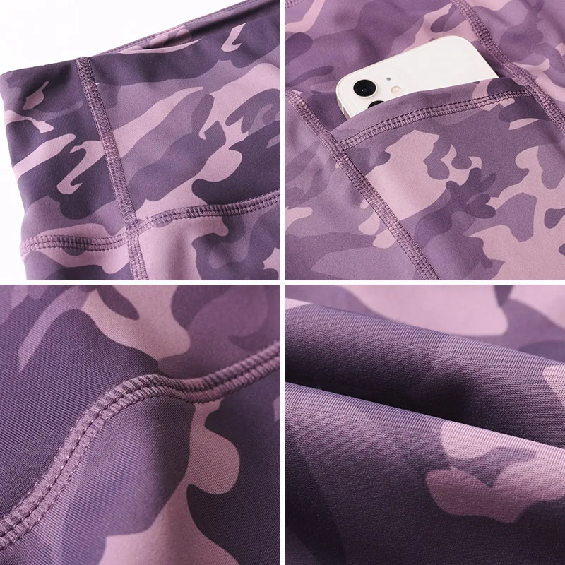 Women's Tight Yoga Shorts High Waist Hip Raise with Pockets for Yoga Running Fitness Yu12427