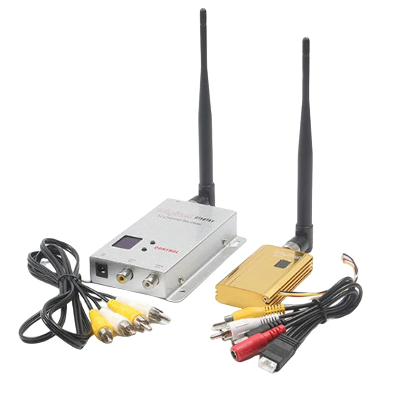 

Wireless FPV Transmitter+Receiver 1.2Ghz 1500MW 8CH AV Sender TV Audio Video Transmitter For QAV250 250 FPV Quadcopter Metal