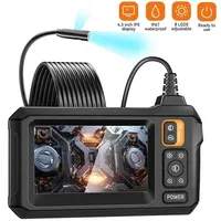 Industrial Endoscope Camera 8mm HD1080P 4.3inch IPS Screen 1080P Pipe Inspection Camera for Car Repair IP67 Waterproof 8 LEDS 1