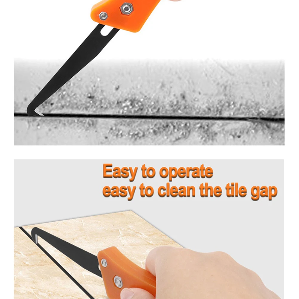 Ceramic Tile Gap Hand Repair Tool 2PCS Hook Blade Cleaning Removal Old Grout For Cleaning Dirty Crack Between Tiles Durability