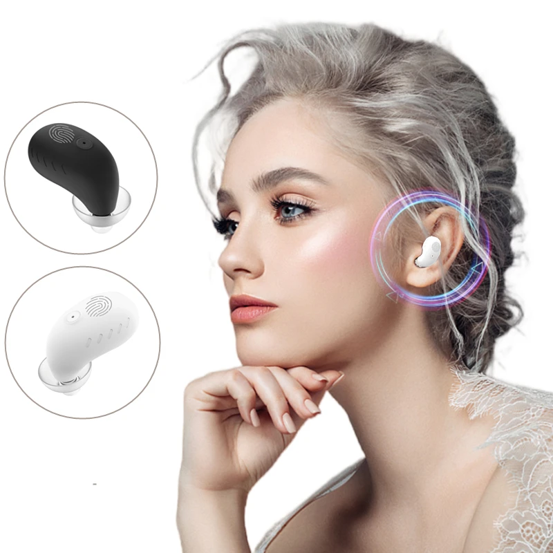 Mini Rechargeable Hearing Aid For Deafness Tinnitus Fingerprint Touch Hearing Aids Adjustable
