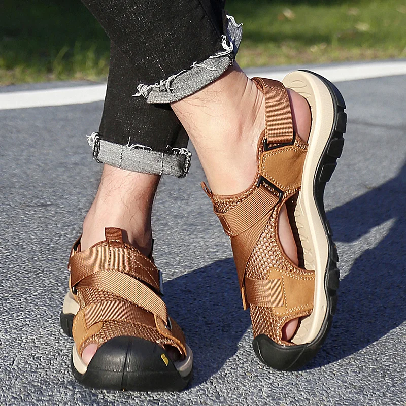 Men's Casual Beach Sandals With Breathable Quick-dry Soft Sole_voghion.com