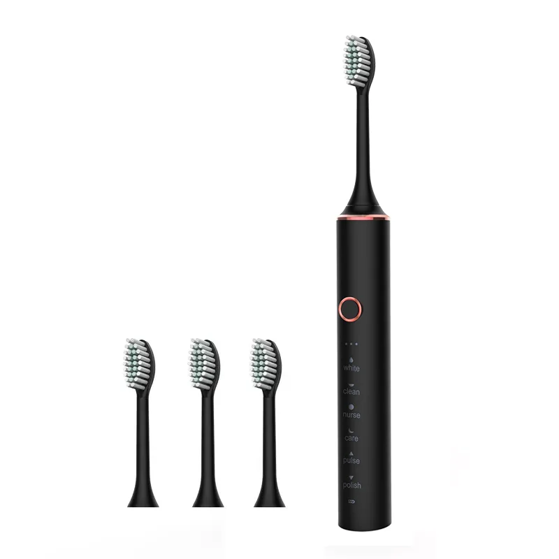 6 Modes Sonic Electric Toothbrush USB Rechargeable Adult Tooth Brush IPX7 Waterproof Timer + Teeth Whitening Cleaning Brush Head 6 modes sonic electric toothbrush usb rechargeable adult tooth brush ipx7 waterproof timer teeth whitening cleaning brush head