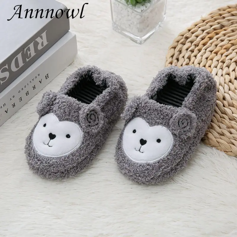 

Fashion Toddler Boy Slippers for Kid Winter Plush Warm Cartoon Sheep House Footwear Indoor Soft Rubber Sole Home Shoes Baby Item