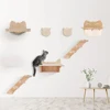 1 Piece Wall Mounted Cat Hammock Cat Jumping Platform for Rest with Scratching Post for Climbing and Grinding Claws Cat Supplies 4