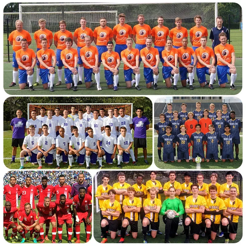 Adults Football Jerseys Sublimation Cheap Football Shirts Full Kit Sports Training Soccer Wear Uniforms Sets For Men's