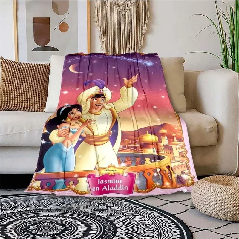 thumbnail image 1 of Manta ligera con estampado de Aladdin de Disney para sala de estar, dormitorio, habitación de niños, manta cálida, regalo de Navidad, 1 of 5