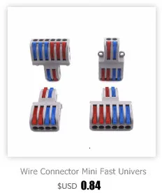 Wire Connector 222-412 2 Pin Splicing Terminal Blocks Led Strip Lighting Electric Quick Connectors Mini Conductor Rail Conector