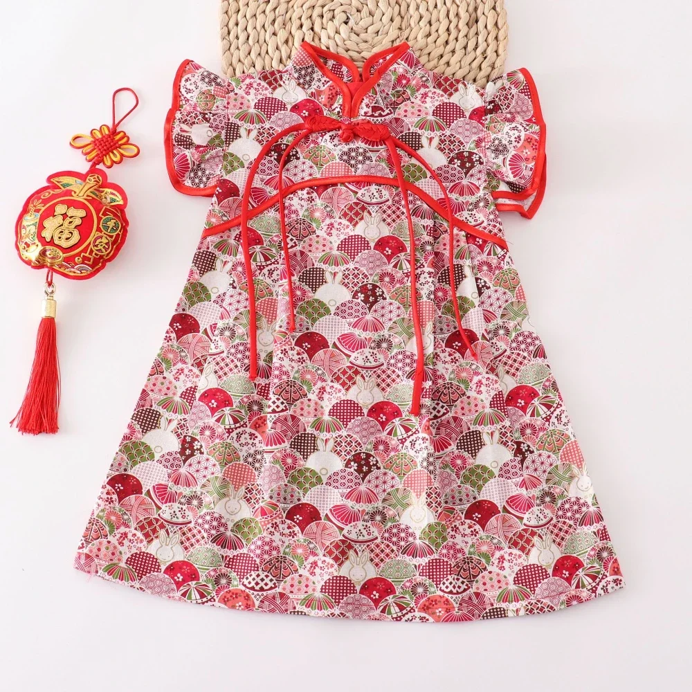 Fashion Girls Dresses Casual Perform Outfit Baby Qipao Chinese Dress Summer Kids Cheongsams Costume Vestido Girl Clothes girls dress,princess costume,kids clothes