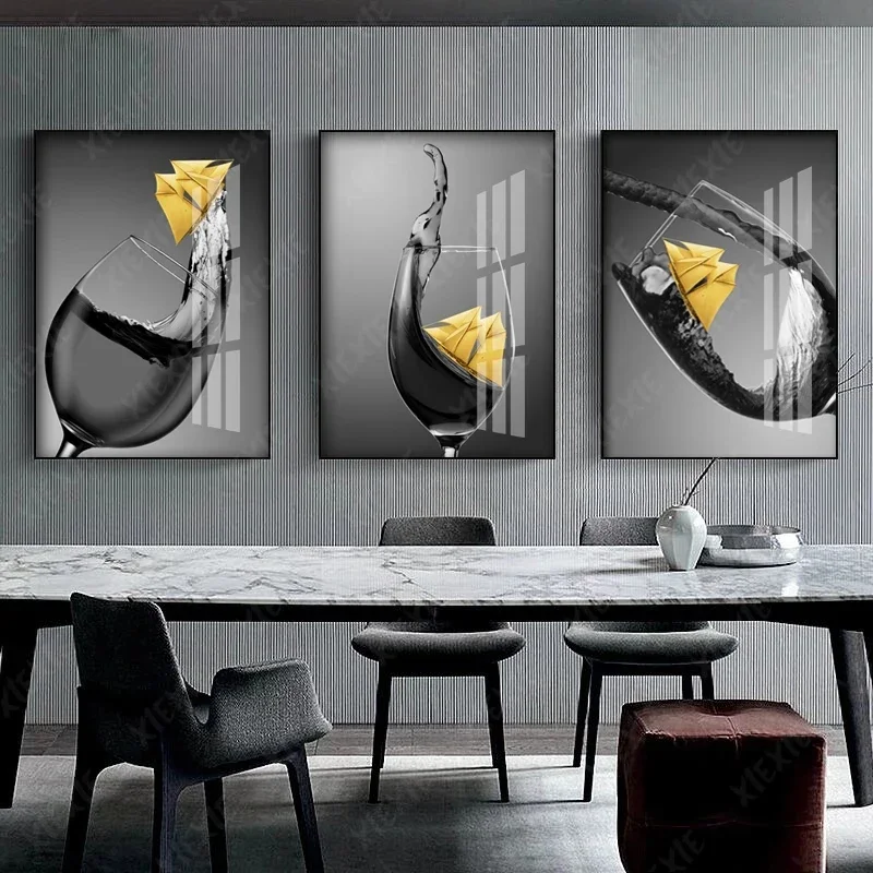 Elegant Red Wine and Glass Canvas Art - Sophisticated Wall Decor for Dining and Living Spaces