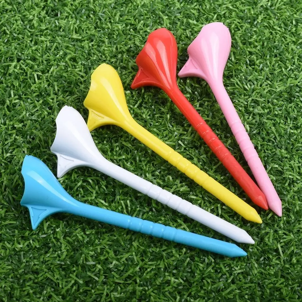

83mm 10° Golf Tees Durable Plastic Solid Color Golf Longer Drives Reduces Friction Professional Tees Step Down Golf Training