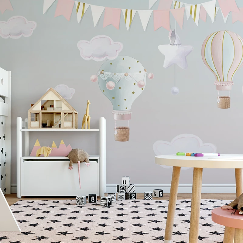 

beibehang modern children's room cartoon balloon wallpapers for living room background wallpaper boy girl bedroom wall covering