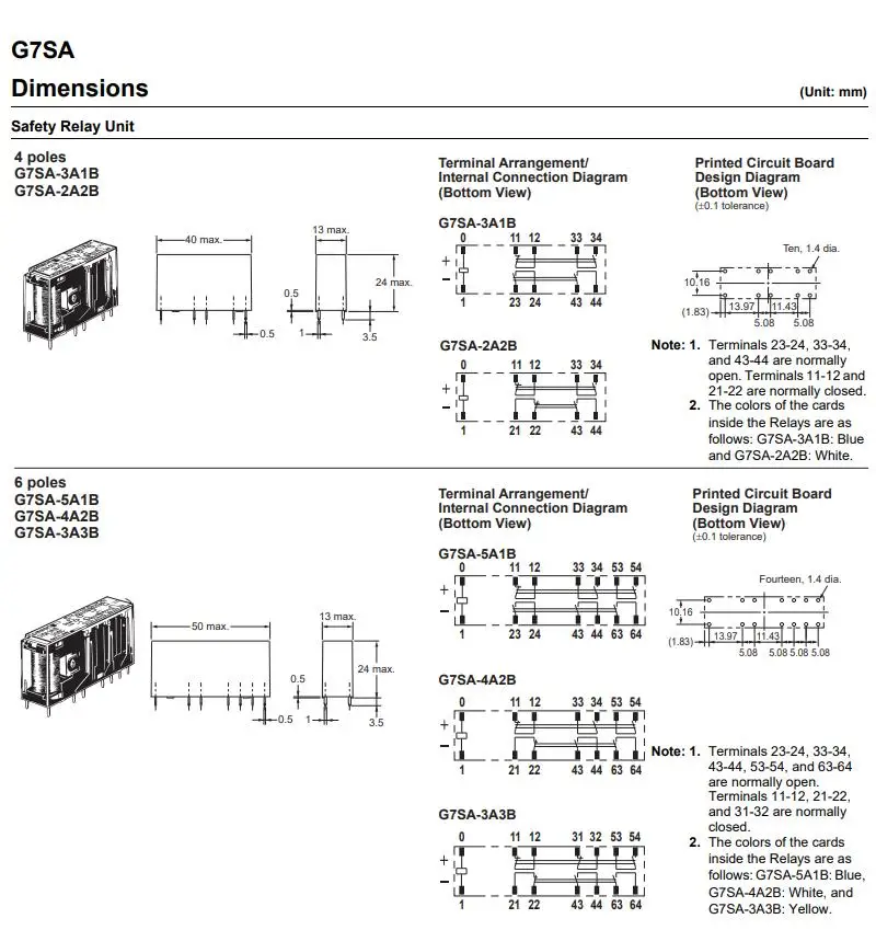 OMRON G7SA-5A1B G7SA-3A3B G7SA-4A2B DC24V Relé De