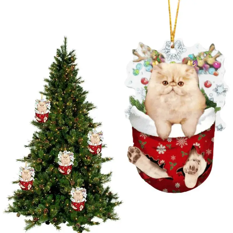 

Christmas Cat Pendant Christmas Party Decoration New Year 1pc Gifts Ornaments Christmas Decorations Hanging