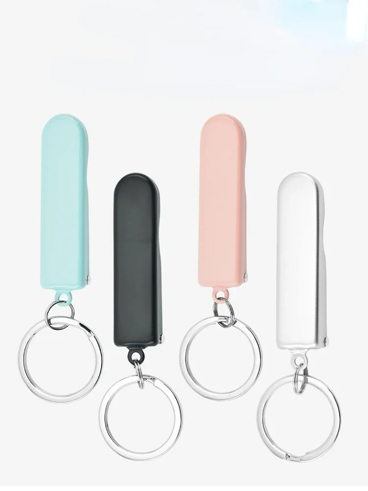 Macaroon Series Color Nail Clippers Ultra-thin Folding Portable Carbon Steel with Keychain Small Nail Clipper with File