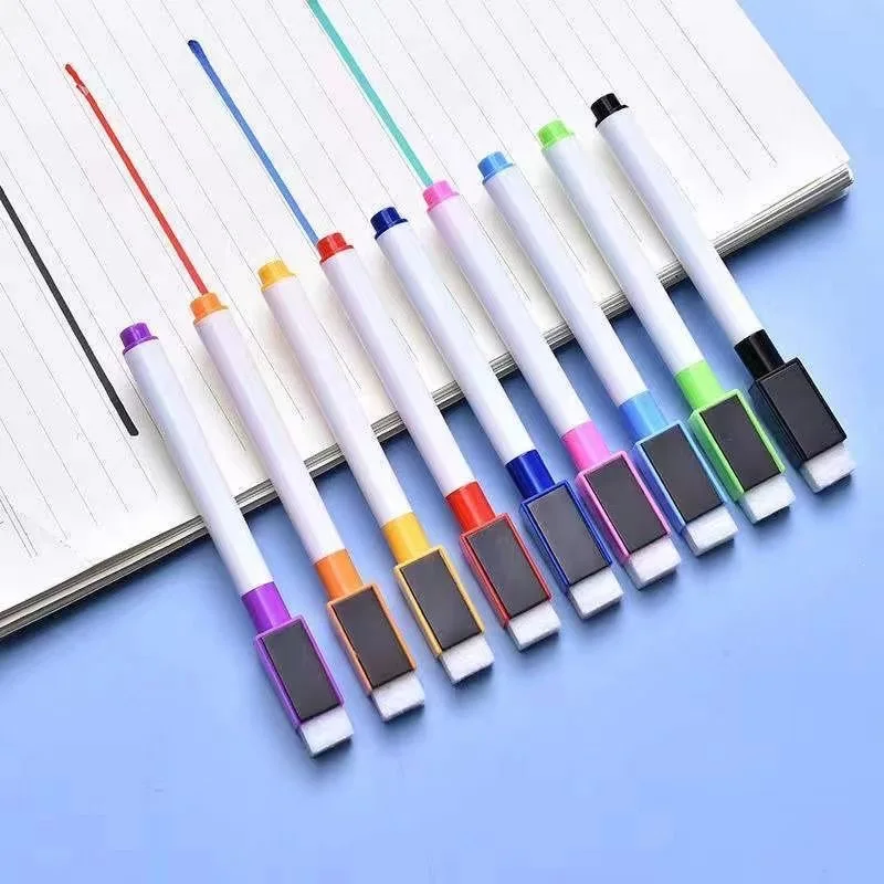 White marker pens marker pens color marker pens pen marker dry erase markers whiteboard pens 8-color set of erasable magnetic whiteboard marker pens for blackboard marking teaching