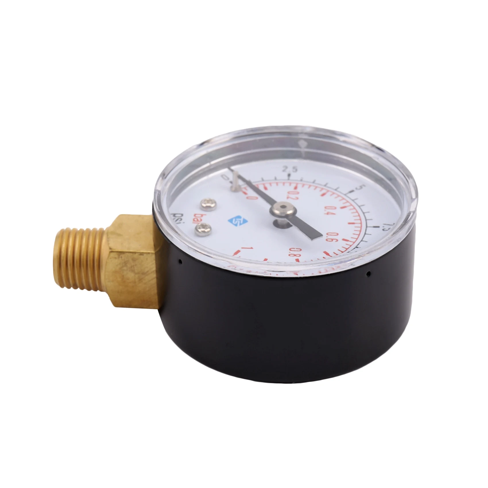 ABAN 0-1bar 50mm 수압 게이지 미터 1/4 인치 NPT 나사식 압력계 -50-15psi