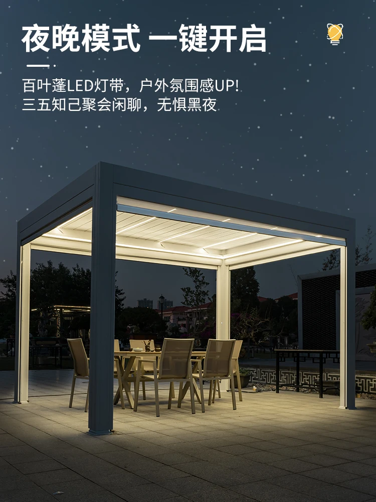 

Easily Assembled Aluminum Pergola Kits Arches Automatic Terrace Roof 3x6 Pergola Car Parking Shed