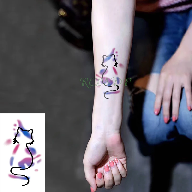 Tatuagem temporária à prova dwaterproof água etiqueta rosa baleia animal  tatto flash tatoo falso tatuagens mão perna braço para crianças - AliExpress