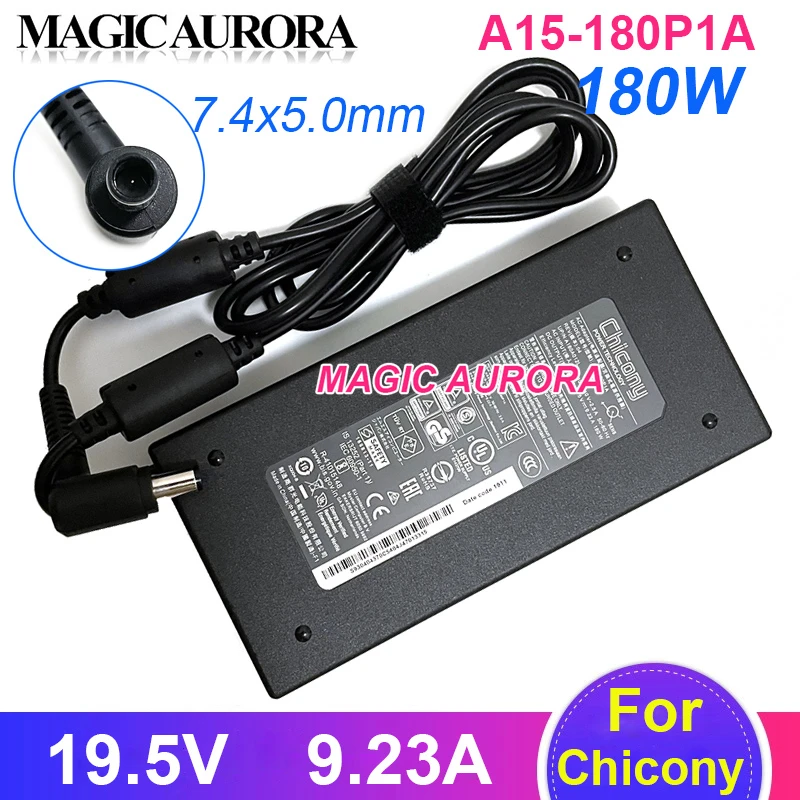 

For CHICONY A15-180P1A 19.5V 9.23A 180W Laptop Adapter Charger A180A012L For Msi GP75 GL73 MS-1GP5 LEOPARD 8RE GP73-8RE-287XFR