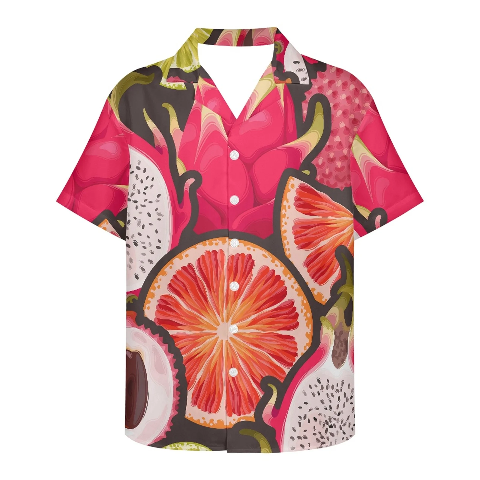 

Fruit Pattern Holiday Drinks Dessert Beach Shop Clothing Unisex Hawaiian Shirt 2022 T-shirt Top Men Shirts Pet Clothes Summer