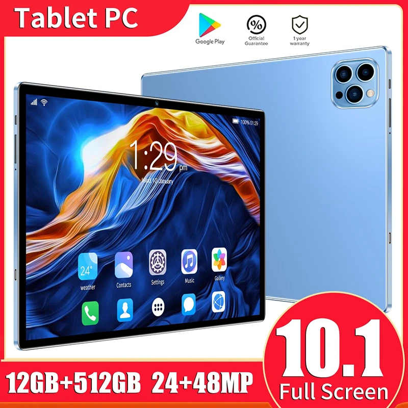 

tablet android 10.1inch Tablet with SIM Slot 12GB 512GB tablets sale Android 12 8000mAh WIFI BT5.0 Tablettes tablet PC