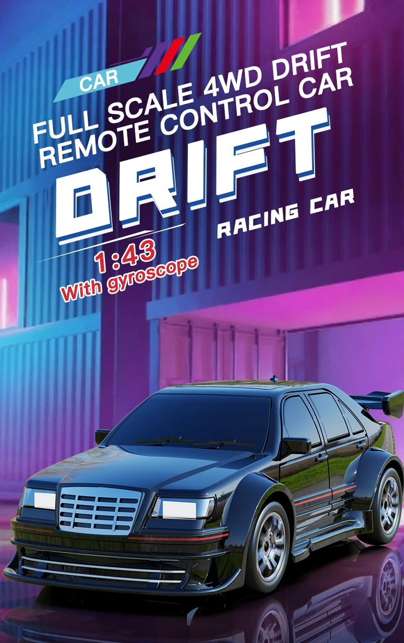 2025 1/43 2.4G High speed Drift Rc Car 4WD Remote Control Car Four Wheel Drive Radio Controlled Mini Racing Model Boy Toy Gift 