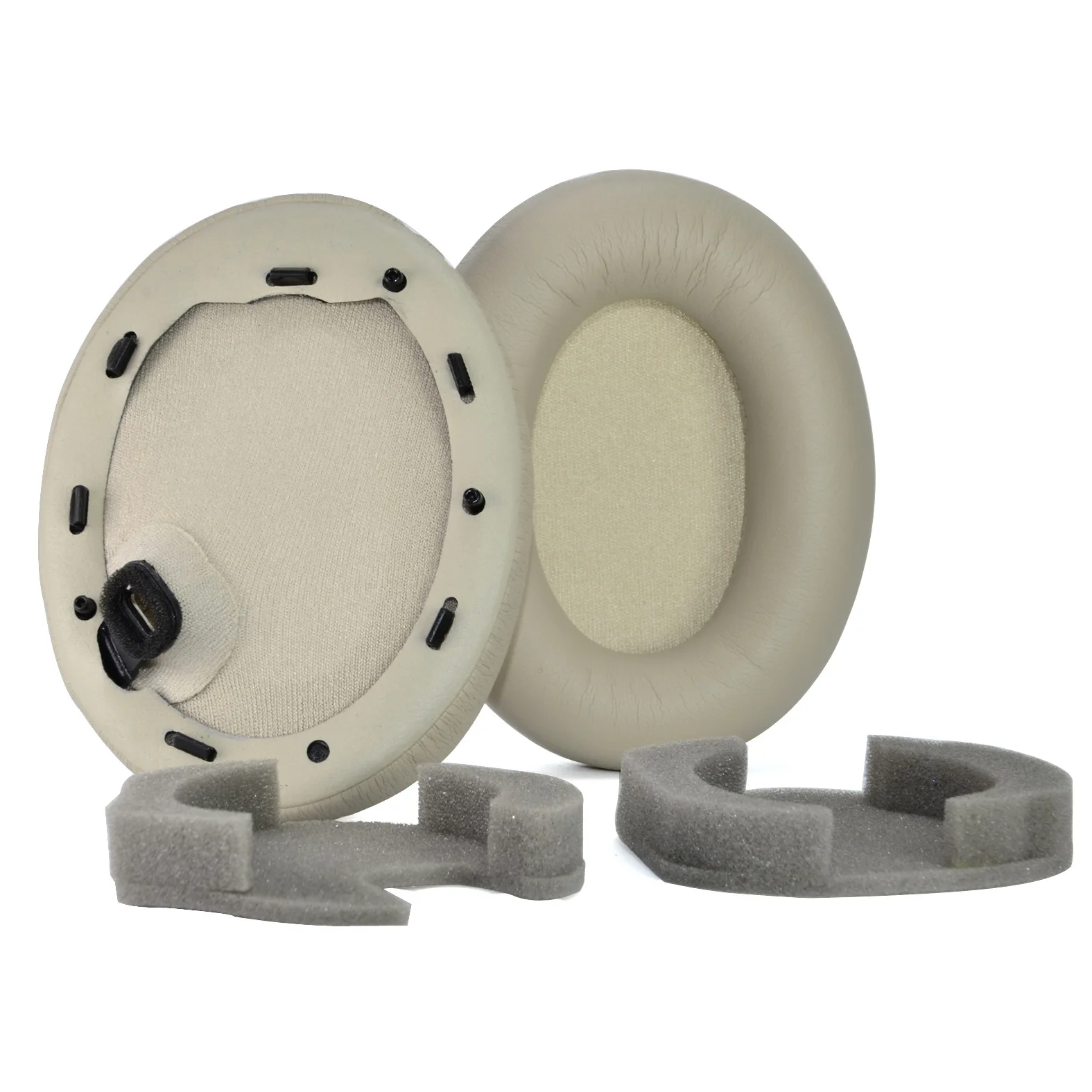 Premium Memory Foam Replacement Ear Cushions with Leather Cover