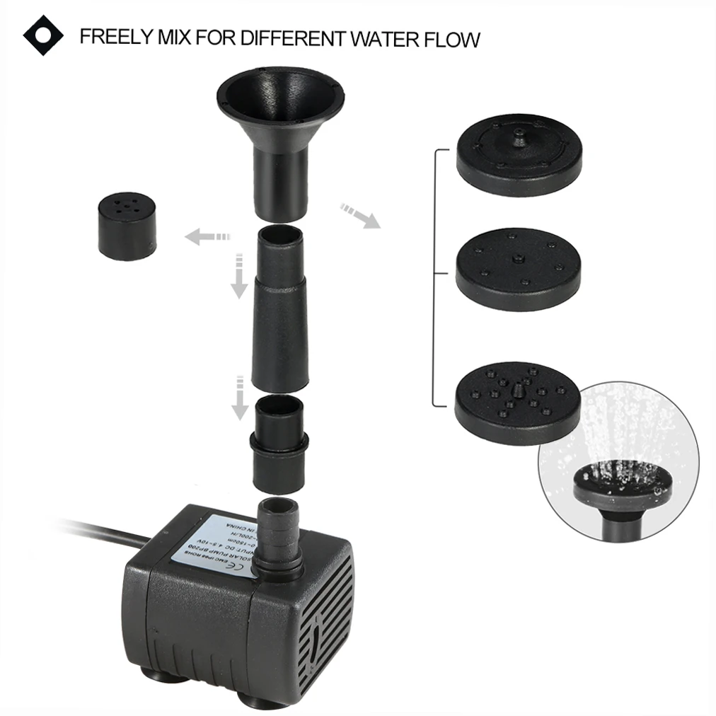 Monocrystalline Silicon Mini Solar Water Pump Power Panel Kit Fountain Pool Garden Pond Submersible Watering solar fountain,solar fountain pump,solar water pump
