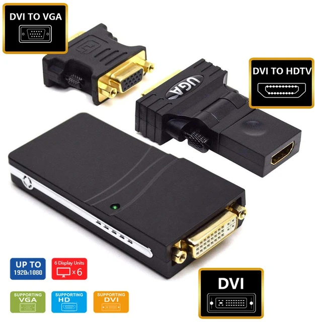 Adattatore USB HDMI E VGA 2-in-1 Out - Switch Per Monitor, PC, Laptop, Fino A Full HD - Foto 8