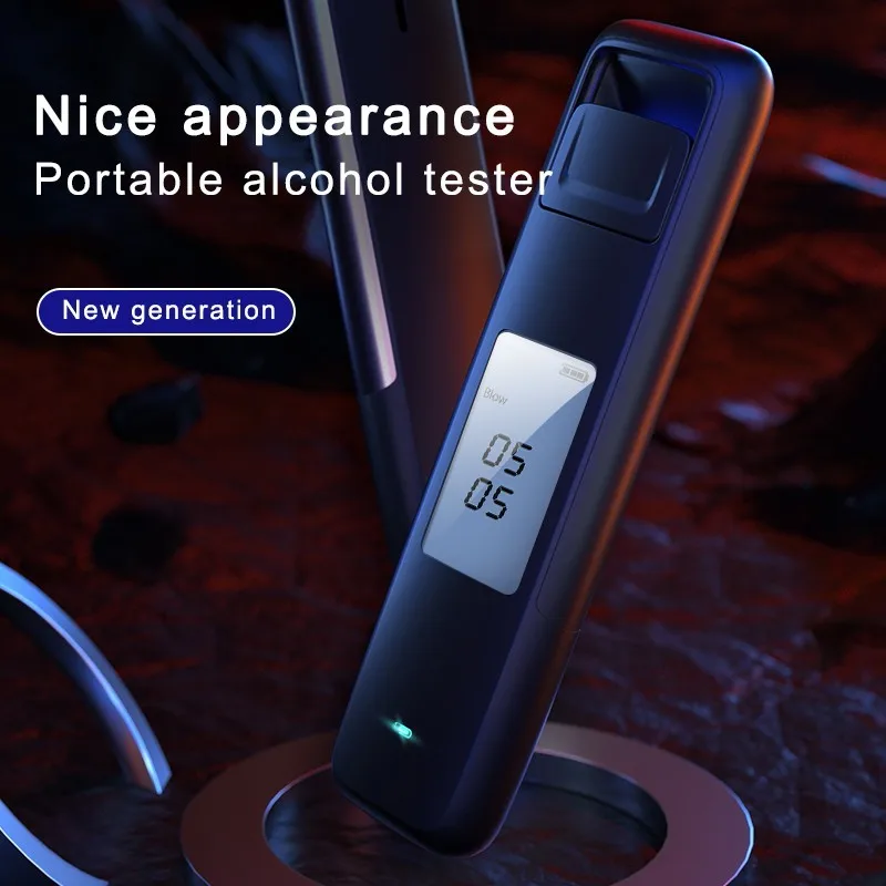 

New Portable Non-Contact Alcohol Breath Tester with Digital Display Screen USB Rechargeable Breathalyzer Analyzer High Accuracy