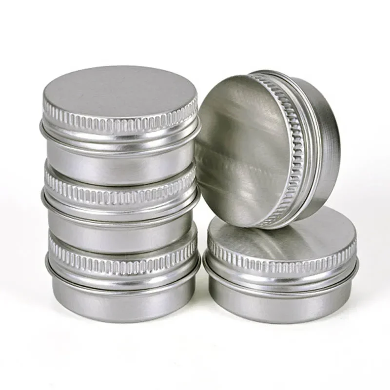 20pcs 5/10/15/20/30/40/50/60/80/100g Empty Aluminum Jars Cosmetic Containers Round Tin Jar With Screw Lid For Candle Making Storage Jar Storage Can Herb Storage Container Medicine Storage Container Honey Storage Container