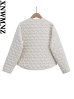 XNWMNZ-سترة نسائية مبطنة على شكل قلب ، رقبة مستديرة ، أكمام طويلة ، جيب ، معطف نسائي متعدد الاستخدامات ، موضة ، خريف ، شتاء ، 2023 1