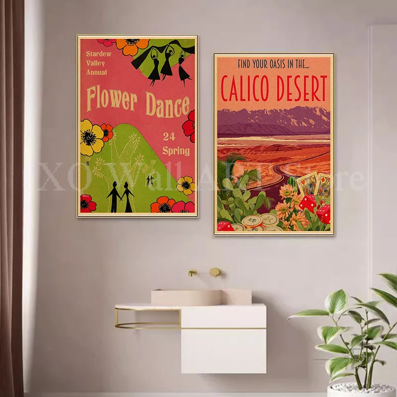 Stardew Valley Inspired Night Market & Flower Dance Canvas Wall Art