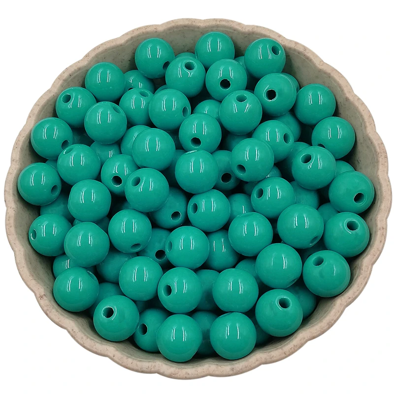 Set of 20 Colorful 10mm Acrylic Beads