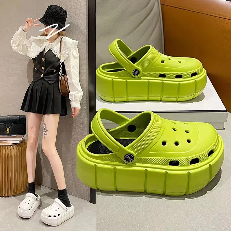 2024 Platform Sandals Summer Women Slippers 6cm Wedges Sandals Outdoor Clogs Thick Street Beach Slide Flip Flops Garden Shoes 3