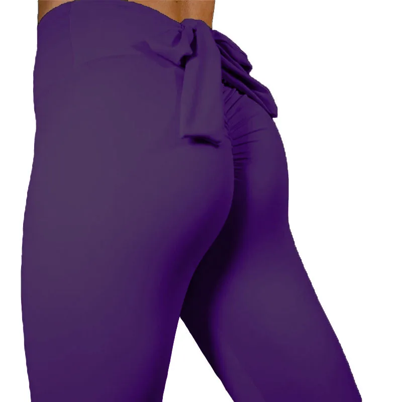 

2023 New Bow Seamless Yoga Pants Fitness High Waist Women's Stretch Pants Gym Girls Butt Scrunch Leggings legging de sport femme