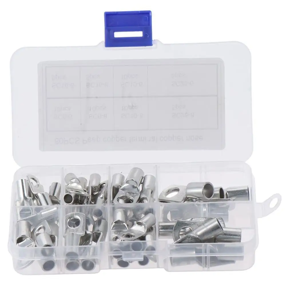 

60pcs Copper Battery Terminal Connectors Battery Cable Ends Remote Battery Terminals Battery Cable Connector