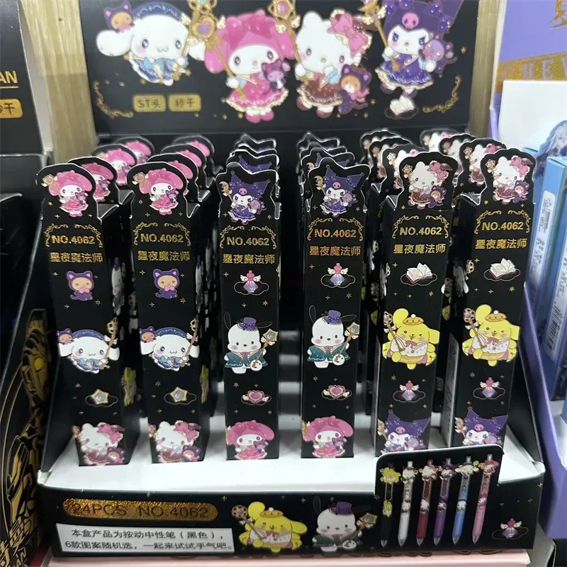 

24 шт./коробка Sanrio гелевая ручка Hellokitty Kuromi Cinnamoroll шариковая фоторучка оптовая продажа
