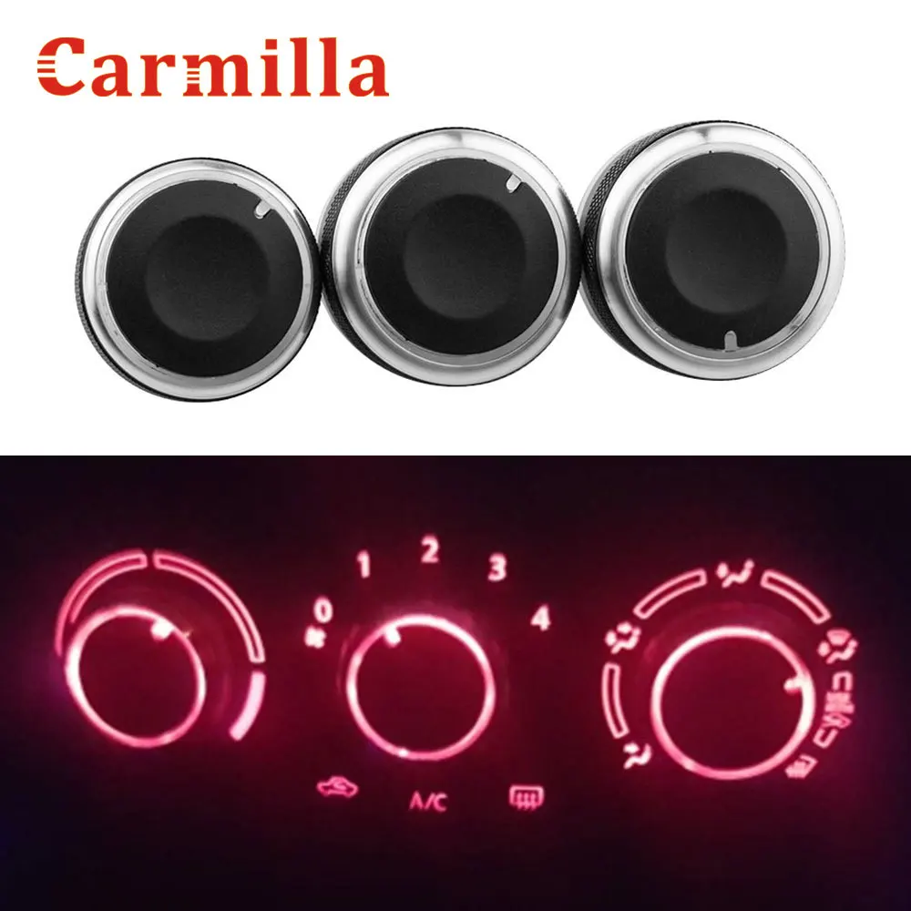 

Carmilla 3 шт./компл. автомобильного кондиционера, Управление ручка подходит для Perodua Viva 2007 - 2021 ручки кондиционера аксессуары