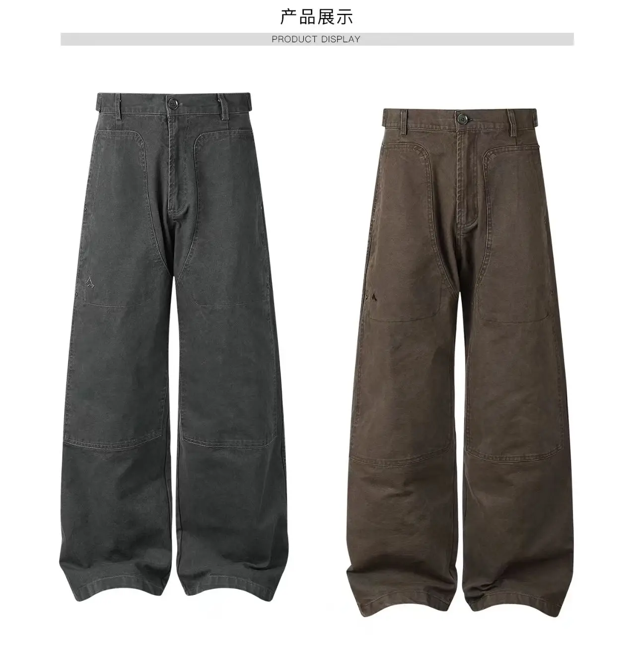 Whyworks 25aw Vintage outdoor work pants heavy duty stone washed cotton material casual