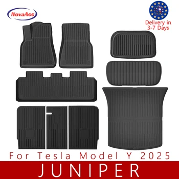 NovaAcc for Tesla Model Y Juniper Floor Liners Trunk Mat Cargo Liner All Weather Water Proof Accessories for New Model Y 2025 1