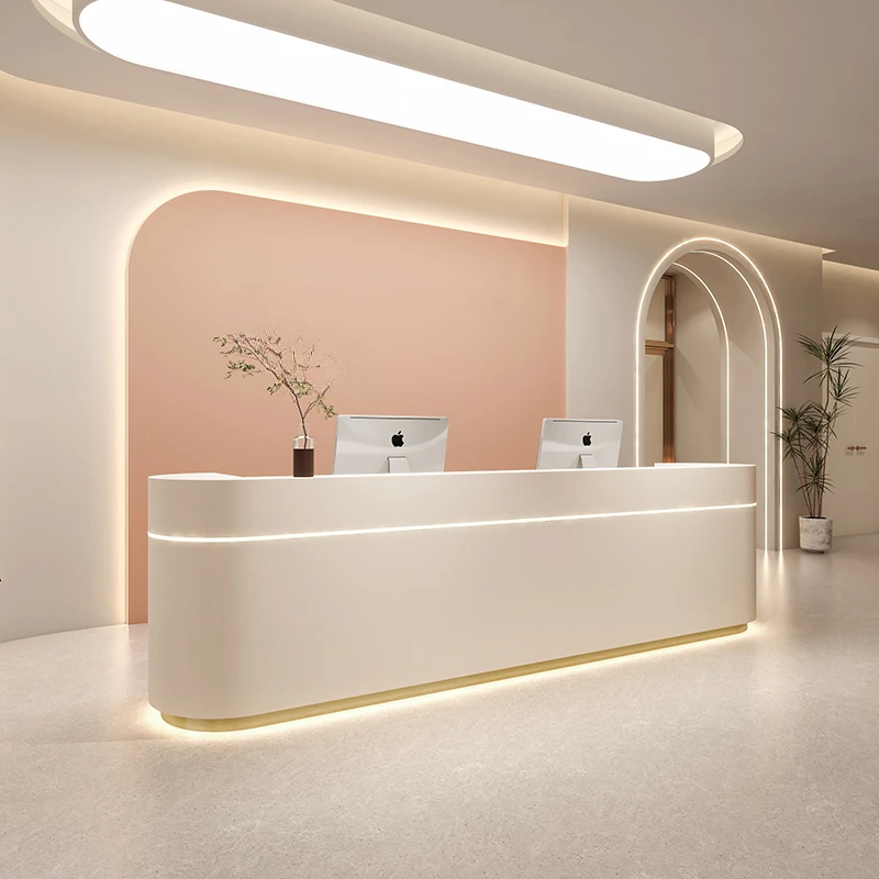 

Modern Spa Counter Reception Desk Cashier Consable Vanity Shop Reception Desk Retail Coffee Rezeption Theke Office Desk WJXP