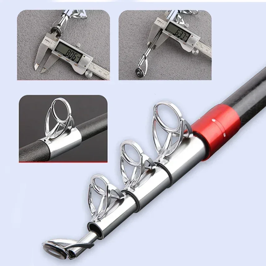 Fishing rod 2.7M 3.0M 3.6M Surf Fishing Rod 30kg Portable Telescopic Travel Surf Spinning Rod Carbon fiber Saltwater and Freshwater