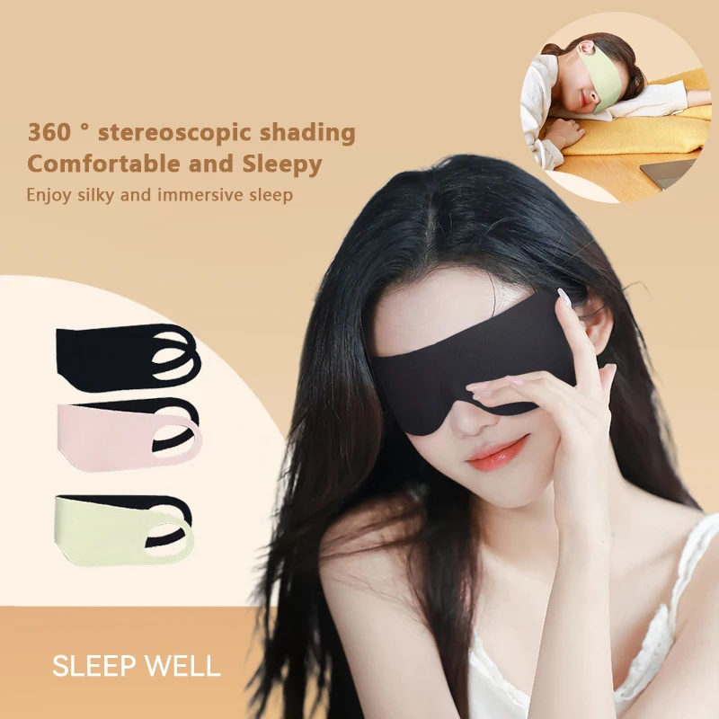 

1Pcs Concise Shading Sleep Blindfold Sleep Mask Cotton Filled Sleeping Mask Travel Relax Sleeping Eye Mask Ear-hanging Type
