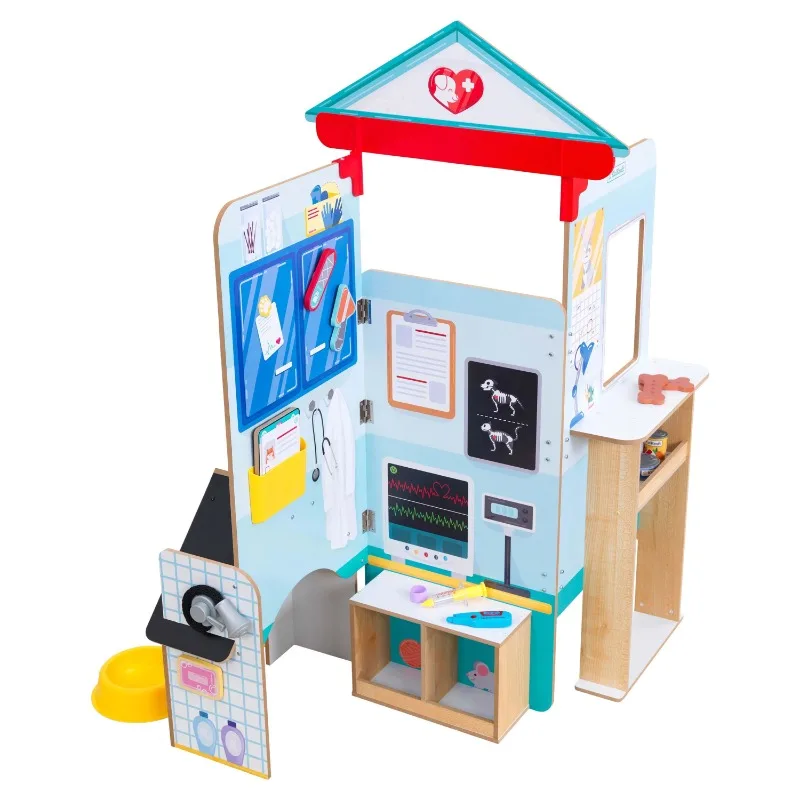

Деревянная игрушка для домашних животных Doctor Pop-Up с 18 аксессуарами