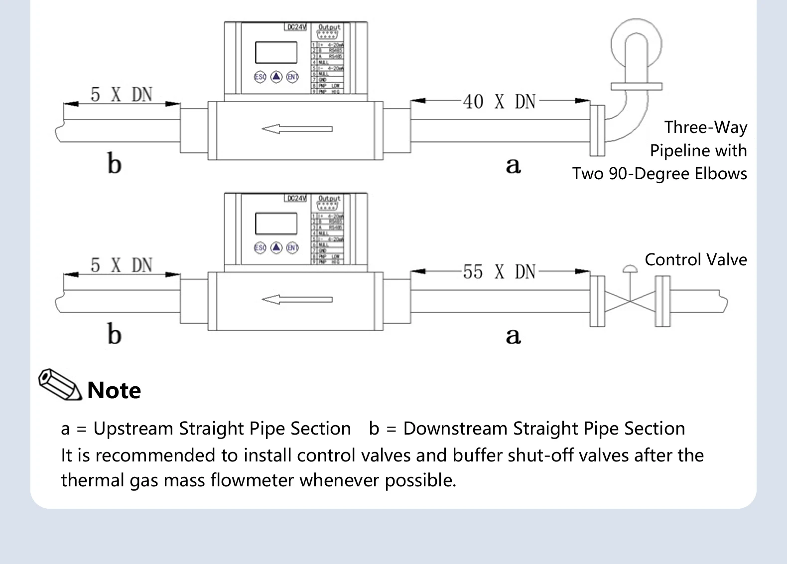 MEMS Thermal Gas Flow Meter LCD Display for Compressed Air Nitrogen Oxygen Monit