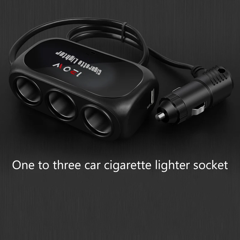 Car One Tow Three Power Dual USB Interface Car Charger Multi-function Car Power Adapter Plug