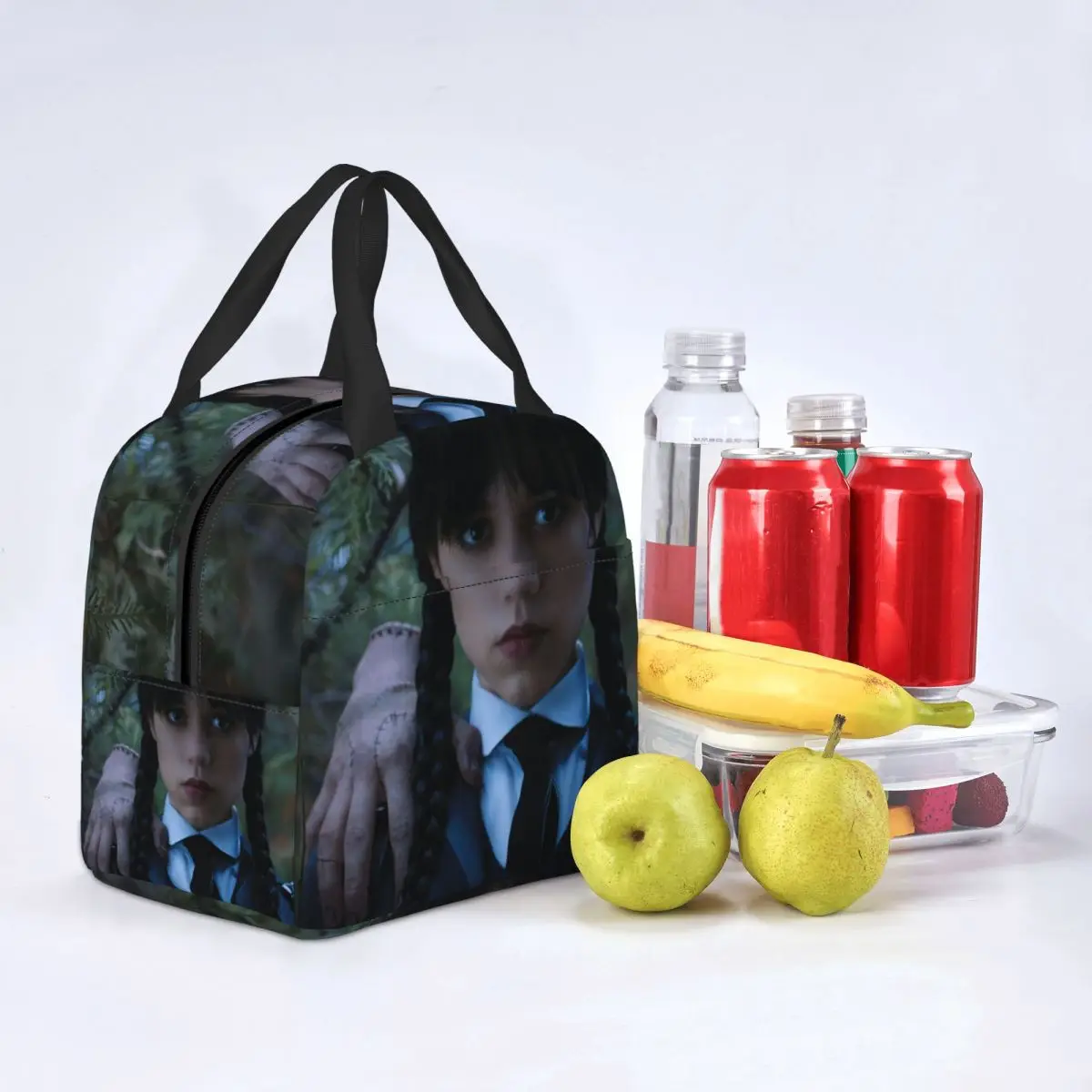 Wednesday Addams Insulated Lunch Bags for Camping Travel Comedy Horror TV  Leakproof Thermal Cooler Lunch Box Women Children