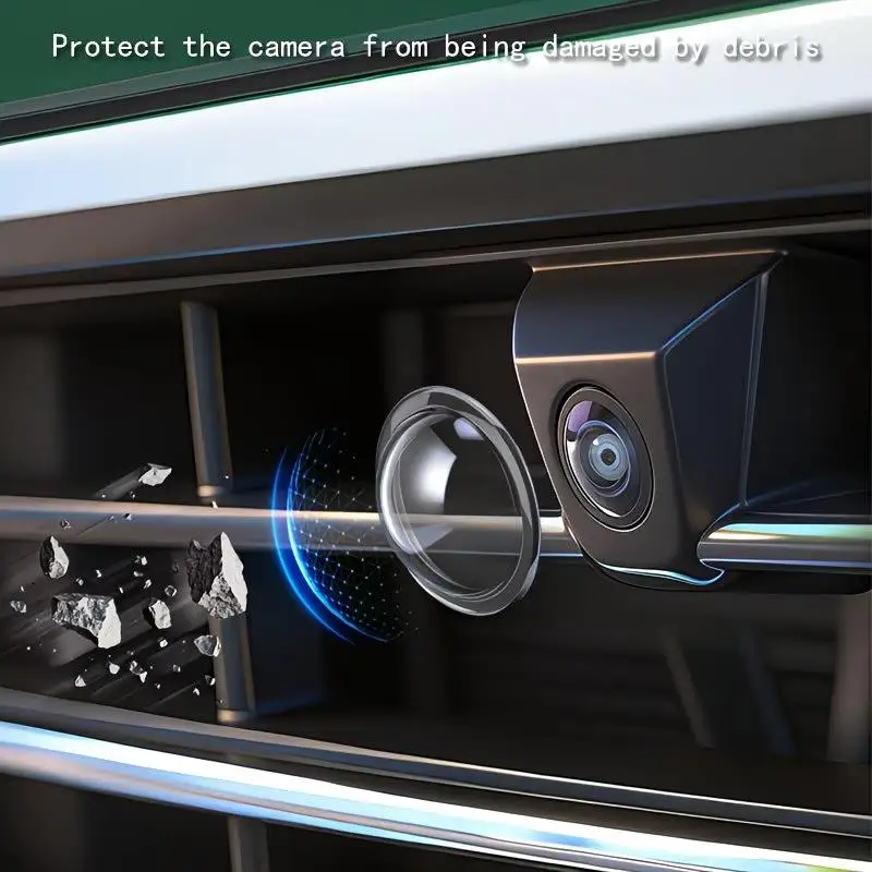 2 coperture protettive per telecamere per auto – anteriori e posteriori, 360 ° Protezione da pioggia, neve, sabbia, detriti - immagine 6